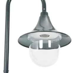 vidaXL havestolpelampe E27 120 cm aluminium mørkegrøn