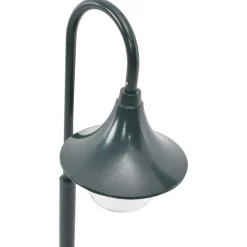 vidaXL havestolpelampe E27 120 cm aluminium mørkegrøn