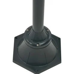 vidaXL havestolpelampe E27 220 cm aluminium 2 lanterner mørkegrøn