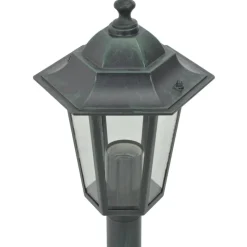 vidaXL havestolpelamper 6 stk. E27 110 cm aluminium mørkegrøn