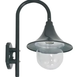 vidaXL havevæglampe E27 42 cm aluminium mørkegrøn