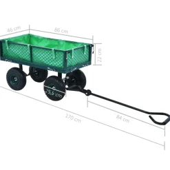 vidaXL havevogn 250 kg grøn