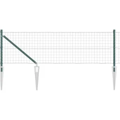 vidaXL Hegn med post Grøn 0,4 x 10 m Stål og PVC