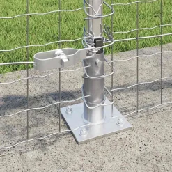 vidaXL Hegn med post Sølv 0,4 x 10 m Stål