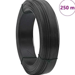 vidaXL hegnsbindetråd 250 m 0,9/1,4 mm stål antracitgrå