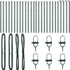 vidaXL Hegnspæl 26 pcs Grå 3,2 x 3,2 x 50 cm
