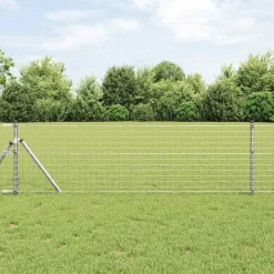 vidaXL Hegnspæl 2 pcs Sølv 50 cm Pulverlakeret Stål