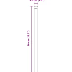 vidaXL Hegnspæl 2 pcs Sølv 50 cm Pulverlakeret Stål