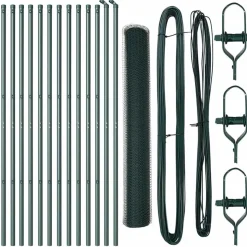 vidaXL Hegnspæl Grøn 25 x 1 m (25 mm mesh) Stål