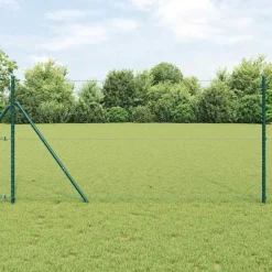 vidaXL Hegnspæl Grøn 25 x 1 m (25 mm mesh) Stål