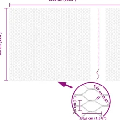 vidaXL Hegnspæl Grøn 25 x 1 m (25 mm mesh) Stål