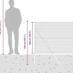 vidaXL Hegnspæl Grøn 25 x 1 m (25 mm mesh) Stål