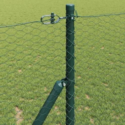 vidaXL Hegnspæl Grøn 25 x 1 m (25 mm mesh) Stål