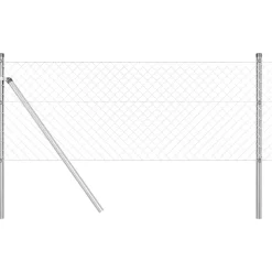 vidaXL Hegnspæl Sølv 10 x 0,4 m (40 x 40 mm net) Stål