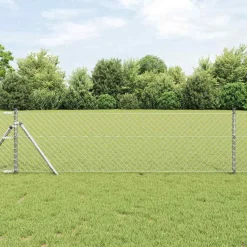 vidaXL Hegnspæl Sølv 10 x 0,4 m (40 x 40 mm net) Stål