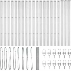 vidaXL Hegnspæl Sølv 100 x 1,2 m (25 mm mesh) Stål