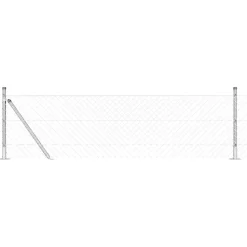 vidaXL Hegnspæl Sølv 10 x 0,4 m (40 x 40 mm net) Stål