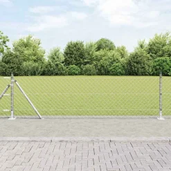 vidaXL Hegnspæl Sølv 10 x 0,4 m (40 x 40 mm net) Stål