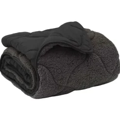 vidaXL Helårs dyne Antracit 140 x 220 cm Mikrofiber og Teddy fleece