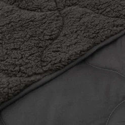 vidaXL Helårs dyne Antracit 140 x 220 cm Mikrofiber og Teddy fleece