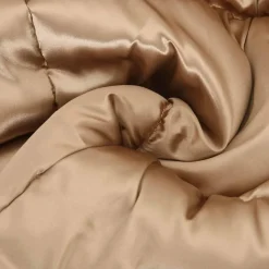 vidaXL Helårs dyne Guld 135 x 200 cm Satin og Mikrofiber