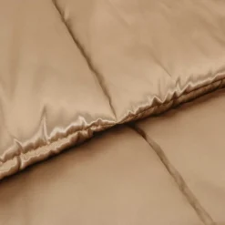 vidaXL Helårs dyne Guld 135 x 200 cm Satin og Mikrofiber