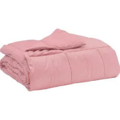 vidaXL Helårs dyne Quilting Lyserød 135 x 200 cm Mikrofiber