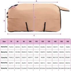 vidaXL Hestetæppe Cappuccino 75 cm Polyester