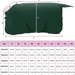 vidaXL Hestetæppe Mørkegrøn 75 cm Polar fleece