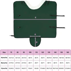 vidaXL Hestetæppe Mørkegrøn 75 cm Polar fleece