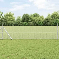 vidaXL Hexagon Hegn Sølv 0,6 x 10 m Galvaniseret stål