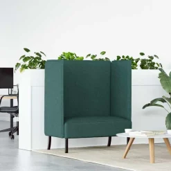 vidaXL Høj ryg sofa 101cm Mørkegrøn Stof