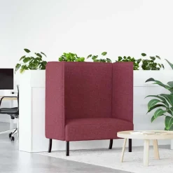 vidaXL Høj ryg sofa 101cm Vinrød Stof