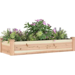 vidaXL højbed med foring 120x45x25 cm massivt fyrretræ