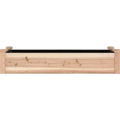 vidaXL højbed med foring 120x45x25 cm massivt fyrretræ