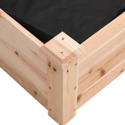 vidaXL højbed med foring 120x45x25 cm massivt fyrretræ