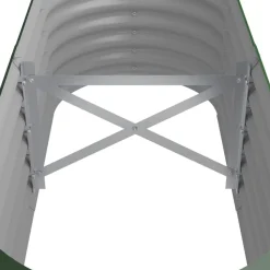 vidaXL højbed 114x40x36 cm galvaniseret stål grøn