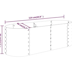 vidaXL højbed 114x40x36 cm galvaniseret stål grøn