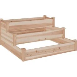 vidaXL højbed 120x120x56 cm massivt fyrretræ