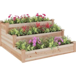 vidaXL højbed 120x120x56 cm massivt fyrretræ