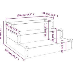vidaXL højbed 120x120x56 cm massivt fyrretræ