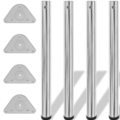 vidaXL højdejustérbare bordben krom 1100 mm 4 stk.