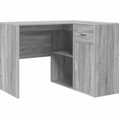 vidaXL Hjørneskrivebord med skuffe Grå Sonoma 102 x 88 x 75 cm