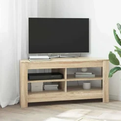 vidaXL HjørneTVskab Sonoma eg 102 x 40,5 x 45 cm Konstrueret træ