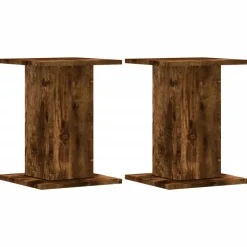 vidaXL højtalerstativer 2 stk. 30x30x40cm konstrueret træ røget egetræ
