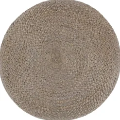 vidaXL håndlavet puf 45 x 30 cm jute lysegrå