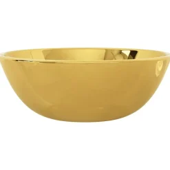 vidaXL håndvask 28 x 10 cm keramik guldfarvet