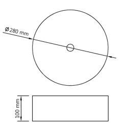 vidaXL håndvask 28 x 10 cm keramik guldfarvet