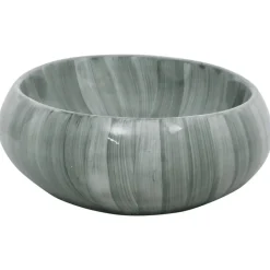 vidaXL håndvask til bordplade 59x40x15 cm oval keramik grøn