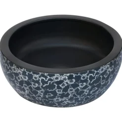 vidaXL håndvask til bordplade Φ41x14 cm rund keramik sort og blå